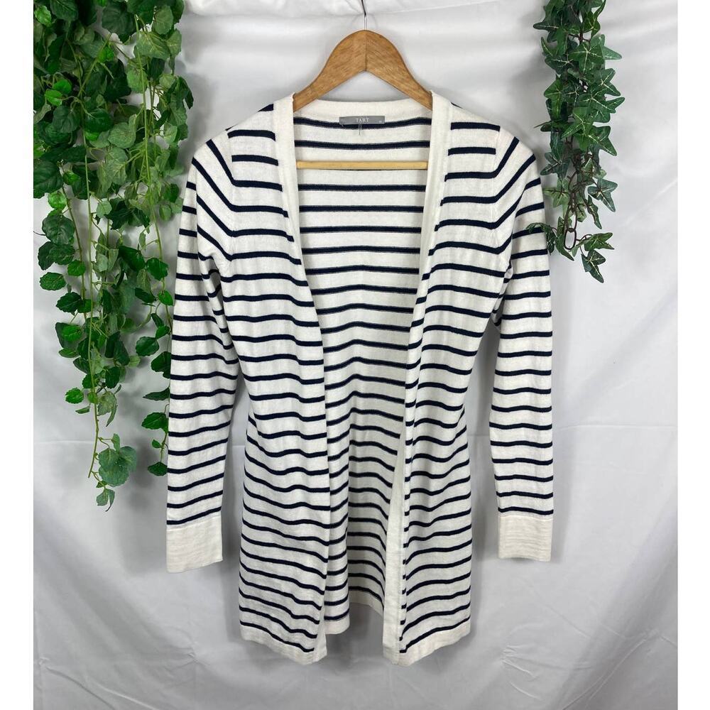 Tart Cashmere Blend Striped Cardigan Sweater XS